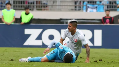 El momento de la expulsión de Leandro Fernández.