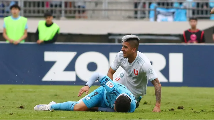 El momento de la expulsión de Leandro Fernández.