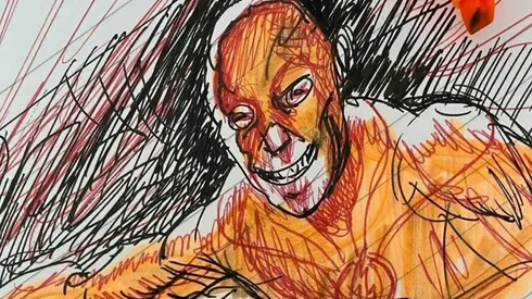 Dibujo de Flash Reverso de Andy Muschietti en Instagram