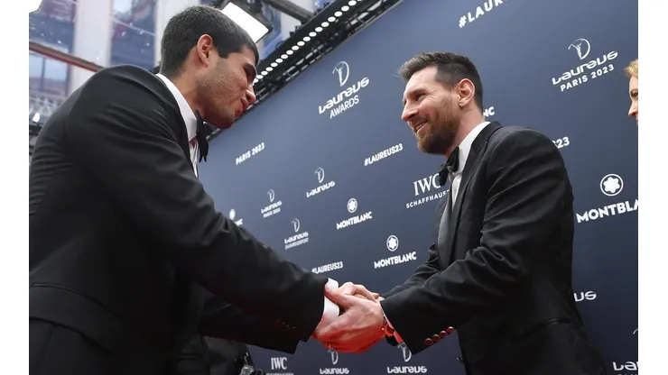 Lionel Messi y Carlos Alcaraz se encontraron en los Premios Laureus.