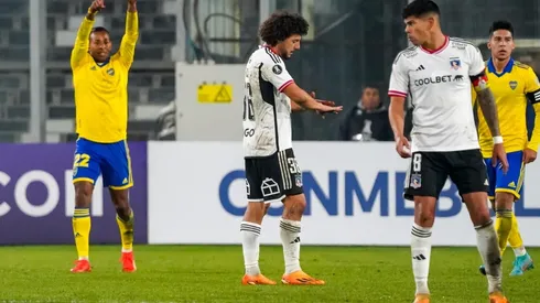 Maximiliano Falcón instantes después de regalarle el segundo gol a Boca Juniors.