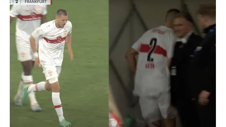 Waldemar Anton corriendo hacia el baño