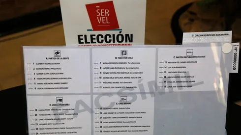 Así es la papeleta en la Región de O'Higgins
