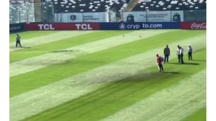 Así está la cancha del Monumental a horas del partido