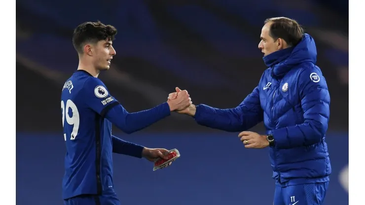 Tuchel y Havertz en el Chelsea