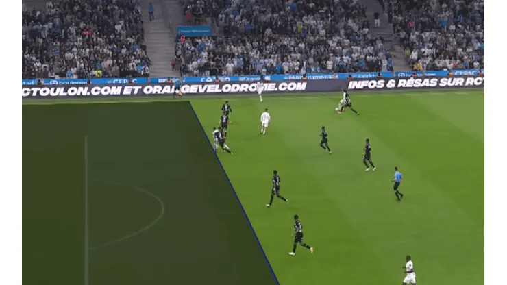 Alexis Sánchez estaba bien posicionado al momento de recibir el pase de Guendouzi.