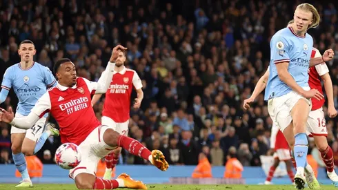 Haaland marcó el cuarto gol del City ante el Arsenal