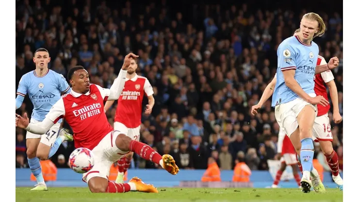 Haaland marcó el cuarto gol del City ante el Arsenal