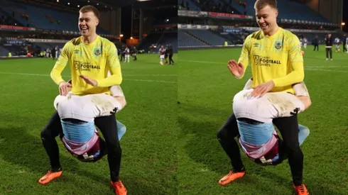 Tamborcito en celebración del Burnley