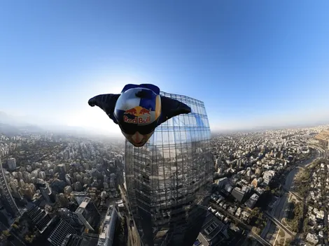 El increíble vuelo de Ardilla Álvarez en el Costanera Center