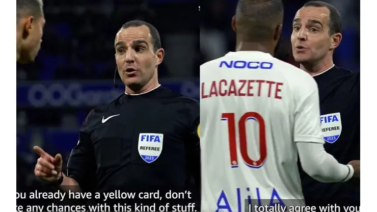 El referee conversando con los jugadores