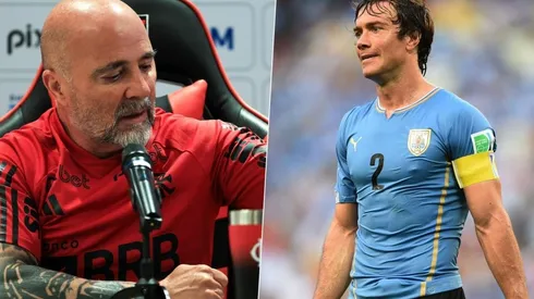 Jorge Sampaoli y Diego Lugano