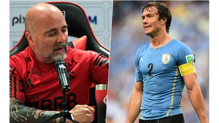Jorge Sampaoli y Diego Lugano