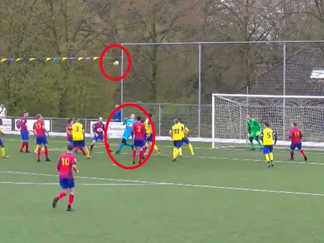 Hito mundial: arquero marca de chilena en el minuto 90'+8