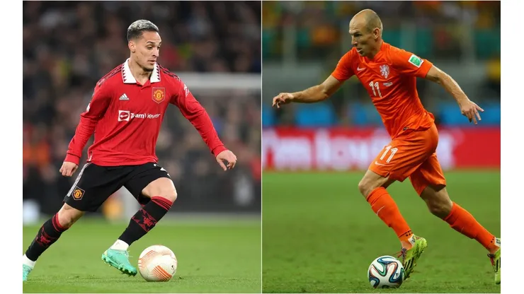 Antony, jugador brasileño del Manchester United, fue comparado con el neerlandés Arjen Robben por su DT.