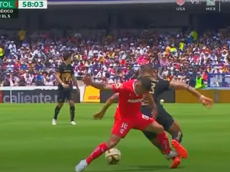 Meneses se va expulsado por duro pisotón en derrota del Toluca