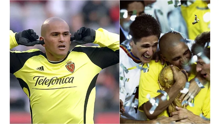 Chupete Suazo y Edmílson coincidieron en el Real Zaragoza.
