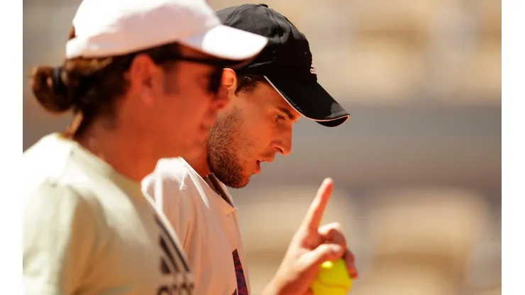 Massu y Thiem en un entrenamiento