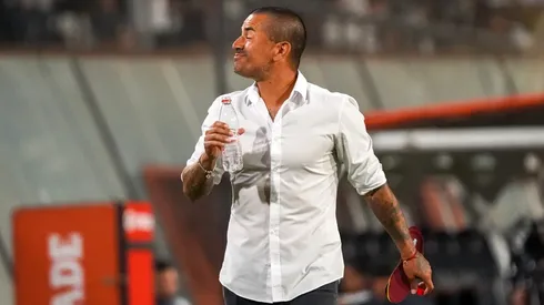 El Kike Acuña en el estadio Monumental, donde Santiago City cayó ante Colo Colo por la Copa Chile.