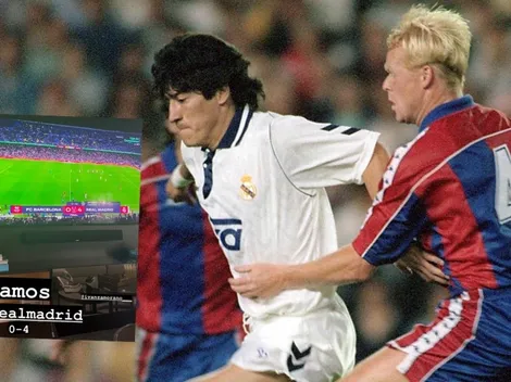 Zamorano festeja "el baile" de Real Madrid al Barcelona
