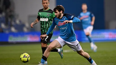 Khvicha Kvaratskhelia en acción por el Napoli frente al Sassuolo.