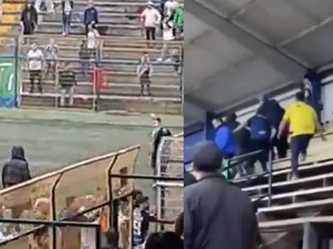 Suspenden duelo Osorno-Puerto Montt por batalla entre los hinchas