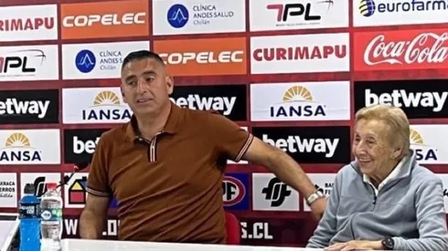 Jaime García habló con los medios acompañado de su madre tras la victoria de Ñublense a O'Higgins.