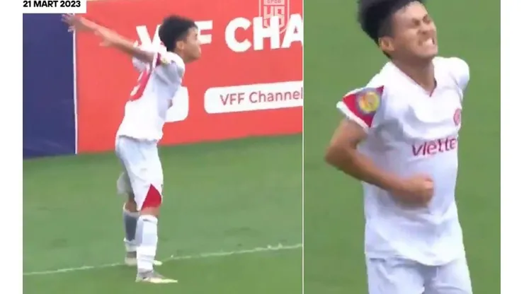 El jugador vietnamita tuvo que salir de la cancha