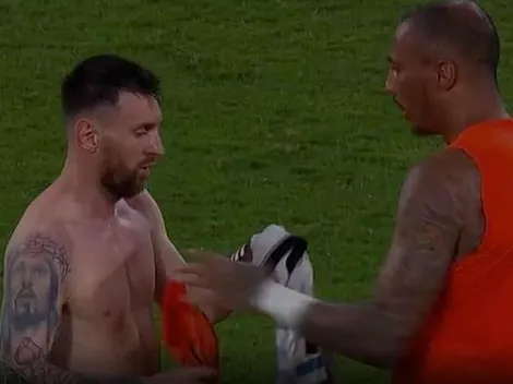 Arquero de Curazao se va goleado, pero con la camiseta de Messi