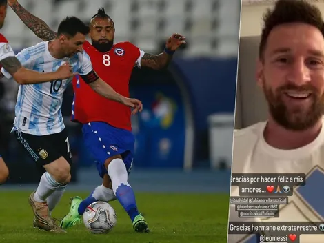 "Gracias, extraterrestre": Messi sorprende a la familia de Vidal