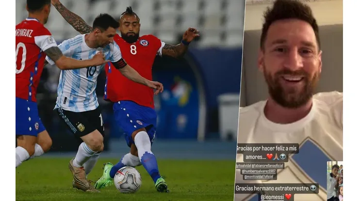 Messi y Vidal compartieron una videollamada