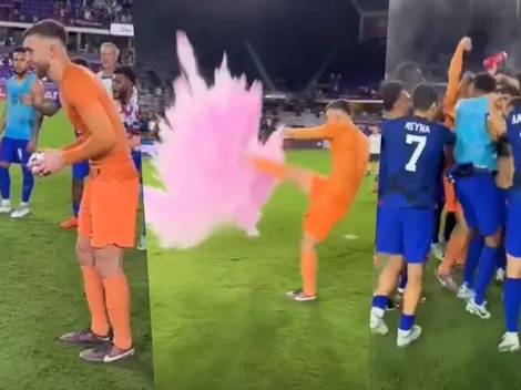 Seleccionado de EEUU celebra una "gender reveal party" en cancha