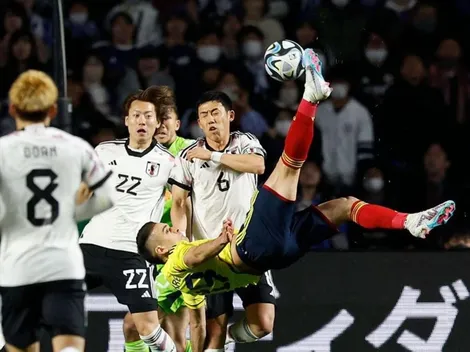 Lo piden para el Puskas: espectacular chilena de Borré a Japón