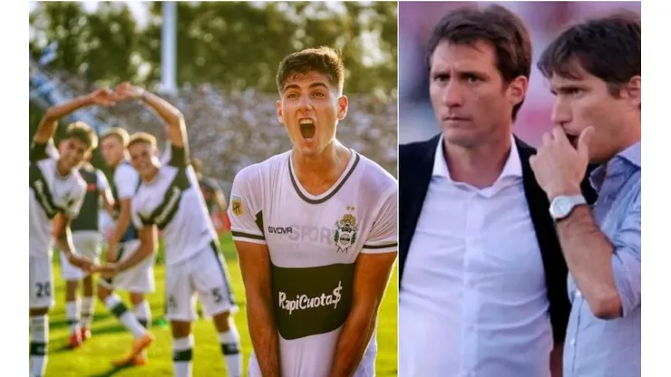 Bautista celebra el clásico ante Estudiantes; Guillermo y Gustavo observan