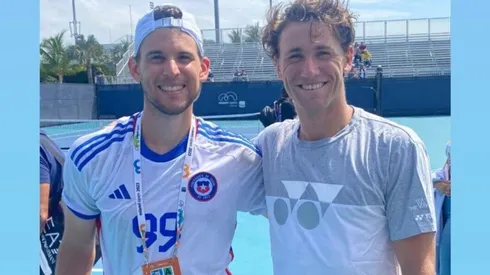 Dominic Thiem y Casper Ruud se encontraron en el Masters 1.000 de Miami, y el austríaco lució la camiseta alternativa de la Roja.