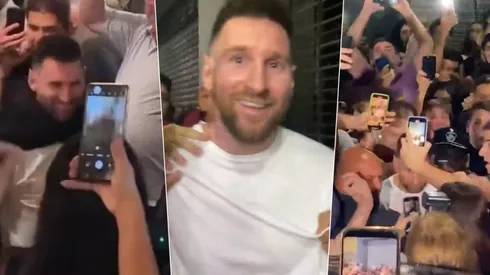 Messi tuvo una caótica salida de un restaurante
