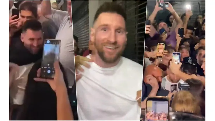 Messi tuvo una caótica salida de un restaurante