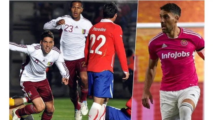 Cichero anotándole a Chile en la Copa América 2011