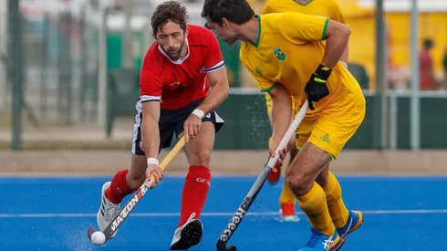 Ignacio Contardo anotó el primer gol para los Diablos en su histórica primera participación en un Mundial de Hockey Césped.