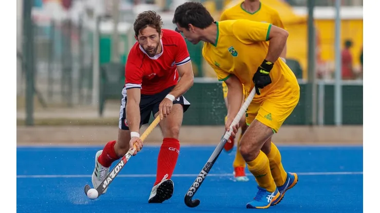 Ignacio Contardo anotó el primer gol para los Diablos en su histórica primera participación en un Mundial de Hockey Césped.
