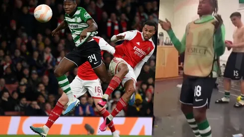 Tras la tremenda victoria sobre Arsenal, los jugadores de Sporting celebraron al ritmo de "Mi Gata" de los artistas chilenos Standly y El Barto.