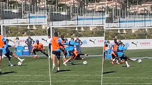 Golazo de Alexis: espantachunchos en el entrenamiento del Marsella.