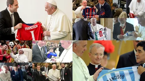El Papa Francisco ha estado sumamente vinculado con el fútbol y el fútbol lo ha llenado de regalos en estos diez años de papado