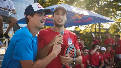 Juan Lebrón y Alejandro Galán se preparan para debutar en el Chile Padel Open en San Carlos de Apoquindo.