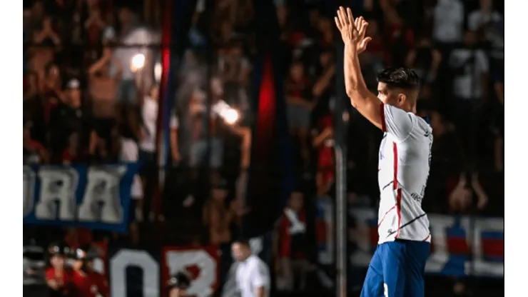 Nicolás Blandi festejó un doblete en San Lorenzo de Almagro.