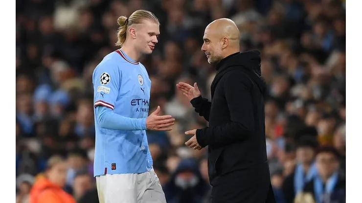 Guardiola reemplazó a Haaland tras sus cinco goles