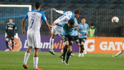 Octavio Bianchi y Emmanuel Cecchini en el último Audax Italiano vs O'Higgins, disputado en el Estadio El Teniente, en la primera rueda del Campeonato Nacional 2024.
