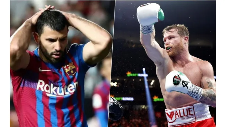 Sergio Agüero y Saúl Canelo Álvarez