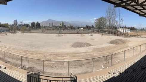 El estadio de Lautaro de Buin que apunta a estar operativo a fines de mayo.