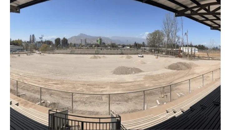 El estadio de Lautaro de Buin que apunta a estar operativo a fines de mayo.